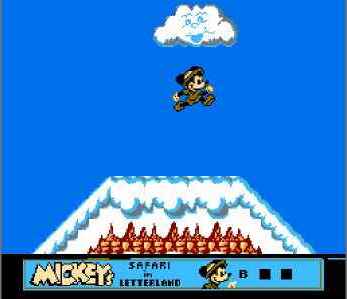 Игра Денди Mickey's Safari in Letterland (Сафари Микки в Письмоландии) онлайн